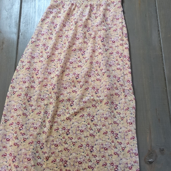 ASTR The Label Floral Midi Dress XS Puff Sleeve Ruched Cottagecore Slit - Picture 13 of 16